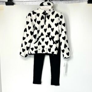 Nicole miller New York NWT girls leggings fleece scrunchie set size 6